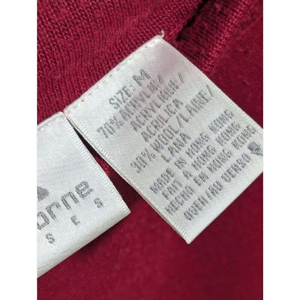Liz Claiborne Women's Burgundy Acrylic Wool Sweater & Knit Skirt Set Medium - Picture 6 of 9